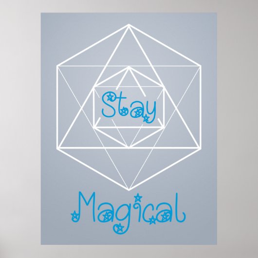 "Blijf Magisch" Sacred Geometry Poster (Voorkant)