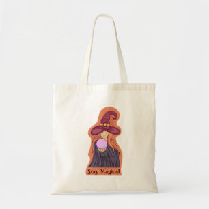 Blijf magisch Schattige spook Grappig Halloween Gr Tote Bag