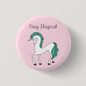 Blijf Magische Unicorn Button (Voorkant)