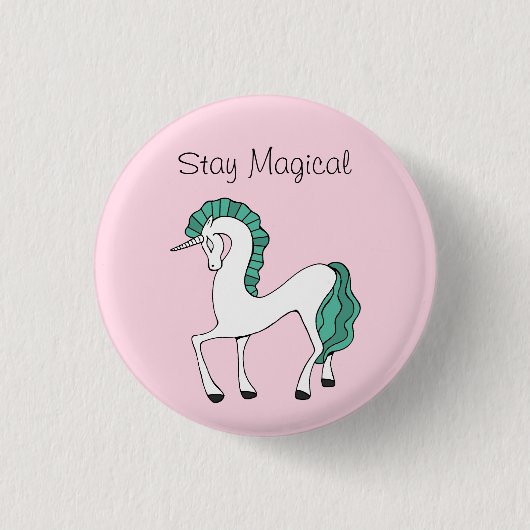 Blijf Magische Unicorn Button (Voorkant)