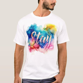 Blijf: Minimalistische Motivatieve T-Shirt
