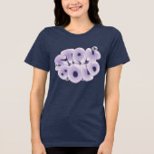 Blijf Moedig – Bubble Typografie Pastel Tri-Blend Shirt (Voorkant)