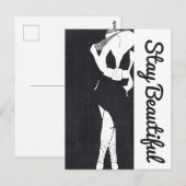 Blijf mooi dik chick briefkaart (Voorkant / Achterkant)