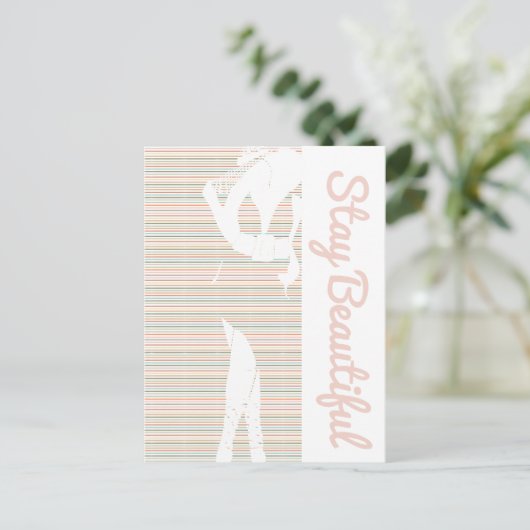 Blijf mooi dik chick briefkaart (Staand voorkant)