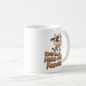 Blijf mooo-ving forward schattig koe ontwerp koffiemok (Voorkant rechts)