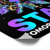 Blijf, morgen heb je zelfmoord preventie nodig. poster (Hoek)