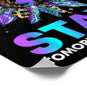 Blijf, morgen heb je zelfmoord preventie nodig. poster (Hoek)