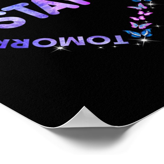 Blijf morgen hebben jullie Semicolon Heart Suicide Poster (Hoek)