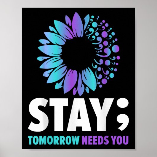 Blijf Morgen Heeft Je Mentale Gezondheidsbewustzij Poster (Voorkant)