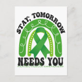 Blijf morgen heeft je mentale gezondheidsvoorlicht aankondigingskaart (Voorkant)