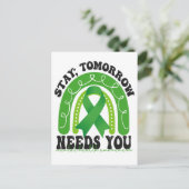 Blijf morgen heeft je mentale gezondheidsvoorlicht aankondigingskaart (Staand voorkant)