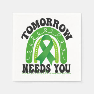 Blijf morgen heeft je mentale gezondheidsvoorlicht servet