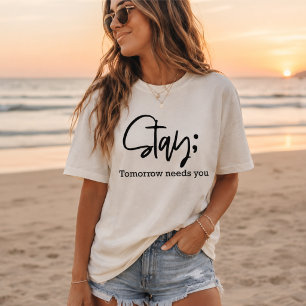 Blijf Morgen heeft je nodig, Minimalistische stimu Tri-Blend Shirt