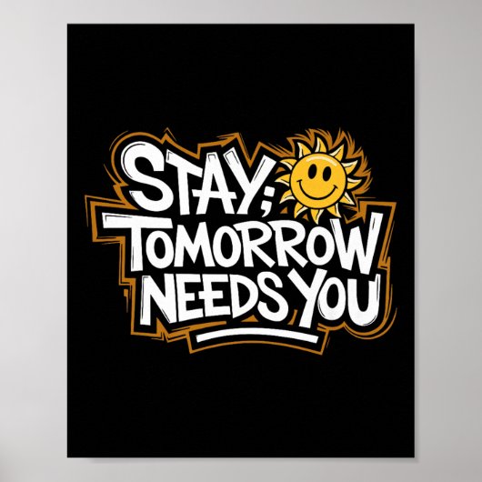 Blijf Morgen Heeft Je Nodig, Zelfmoordbewustzijn G Poster (Voorkant)