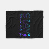 Blijf morgen in je behoeften fleece deken (Voorkant (Horizontaal))