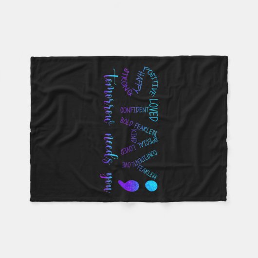 Blijf morgen in je behoeften fleece deken (Voorkant (Horizontaal))