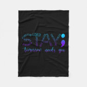 Blijf morgen in je behoeften fleece deken (Voorkant)