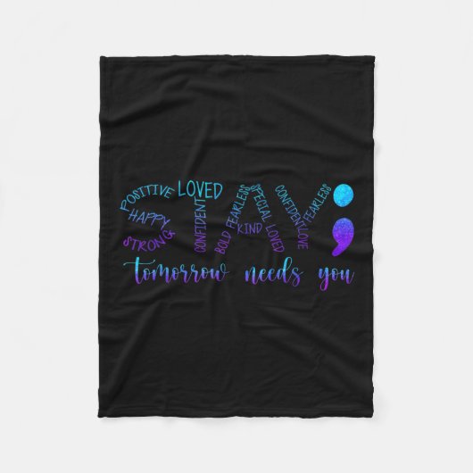 Blijf morgen in je behoeften fleece deken (Voorkant)