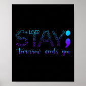 Blijf morgen in je behoeften poster (Voorkant)