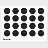 Blijf morgen in je behoeften ronde sticker (Vel)