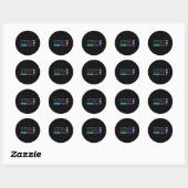 Blijf morgen in je behoeften ronde sticker (Vel)