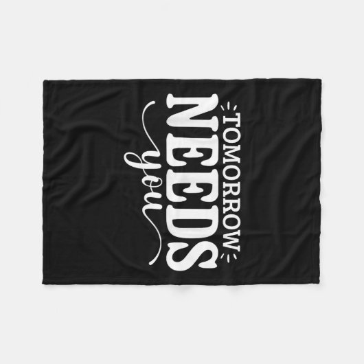 Blijf morgen, je hebt zelfmoord preventie nodig. fleece deken (Voorkant (Horizontaal))