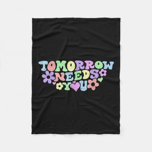 Blijf morgen, je hebt zelfmoord preventie nodig. fleece deken (Voorkant)