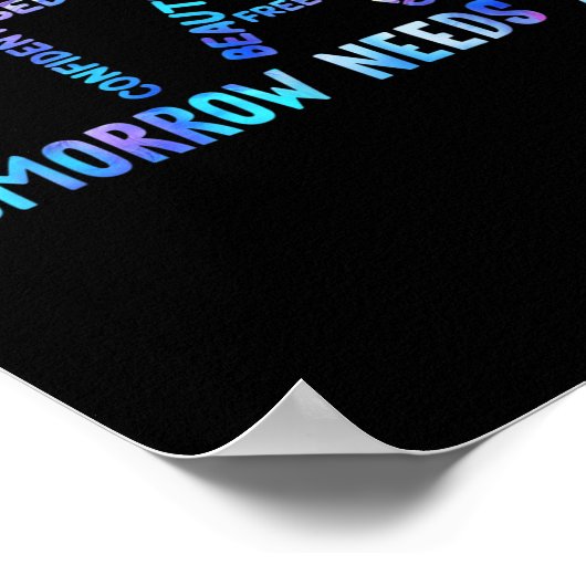 Blijf morgen, je hebt zelfmoord preventie nodig. poster (Hoek)