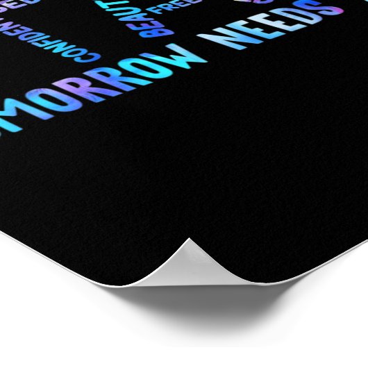 Blijf morgen, je hebt zelfmoord preventie nodig. poster (Hoek)