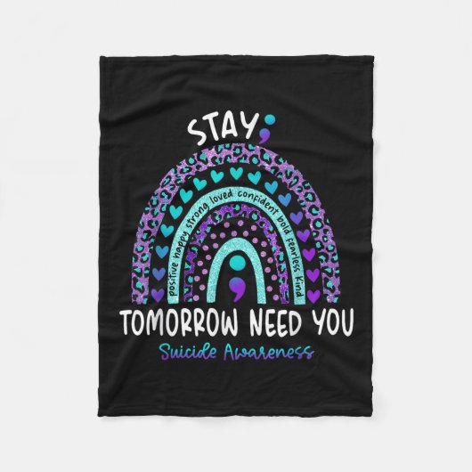 Blijf morgen je reiniging tot zelfmoordbewustzijn  fleece deken (Voorkant)