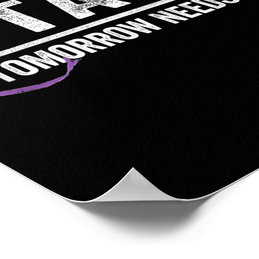 Blijf morgen nodig je Semicolon Suicide Preventi Poster (Hoek)