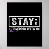 Blijf morgen nodig je Semicolon Suicide Preventi Poster (Voorkant)