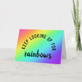 Blijf naar regenbogen kijken Wenskaart Kaart (Voorkant)