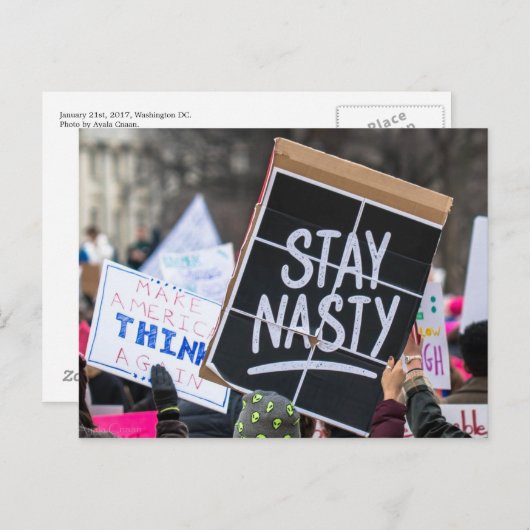 Blijf Nasty Briefkaart (Voorkant / Achterkant)