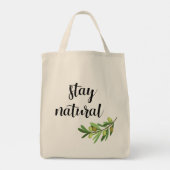 Blijf natuurlijk Canvas tas van de kruideniersstra (Achterkant)