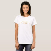 Blijf nederig, blijf dankbaar - Motivatie Gold Des T-shirt (Voorkant volledig)