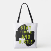 Blijf nederig en drukte - Motivatie Canvas tas (Achterkant)