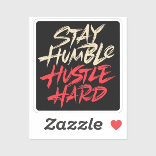 Blijf nederig hard sticker (Vel)