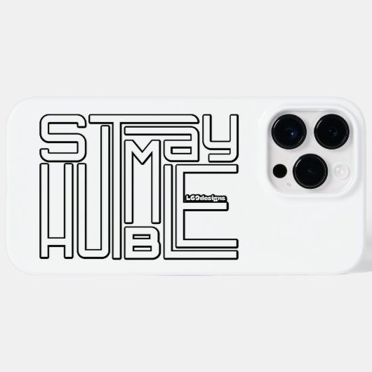 BLIJF NEDERIG motivatie en inspirerend Case-Mate iPhone Case (Achterkant (horizontaal))