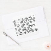 BLIJF NEDERIG motivatie en inspirerend Vierkante Sticker (Envelop)