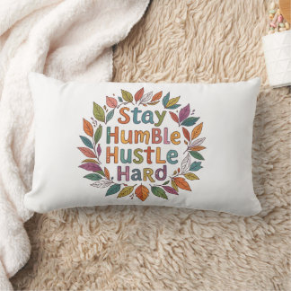 Blijf nederig motivatie quote boho stijl kussen