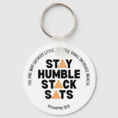 BLIJF NEDERIG STACK SATS Crypto Sleutelhanger (Voorkant)