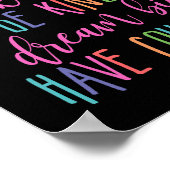 Blijf nederig werken Harde dromen Grote moed Poster (Hoek)