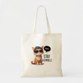 Blijf nederige kat thema Casual Canvas tas (Voorkant)