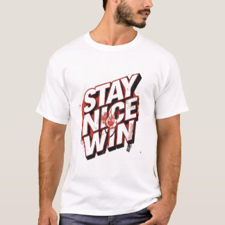 Blijf Nette Winnen Urbane Typografie Ontwerp T-shirt