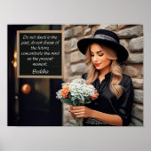 Blijf niet in het verleden, citeert Boeddha Poster (Voorkant)