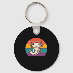 Blijf nieuwsgierig Axolotl Retro Leuke Dierenliefh Sleutelhanger