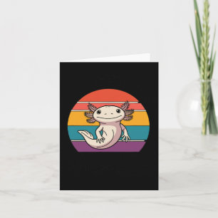 Blijf Nieuwsgierig Axolotl Retro Schattig Dierenli Kaart