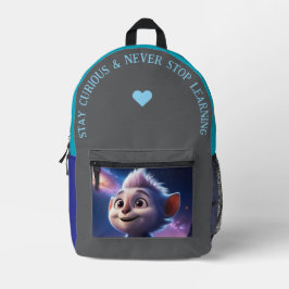 Blijf nieuwsgierig.. bedrukte rugzak