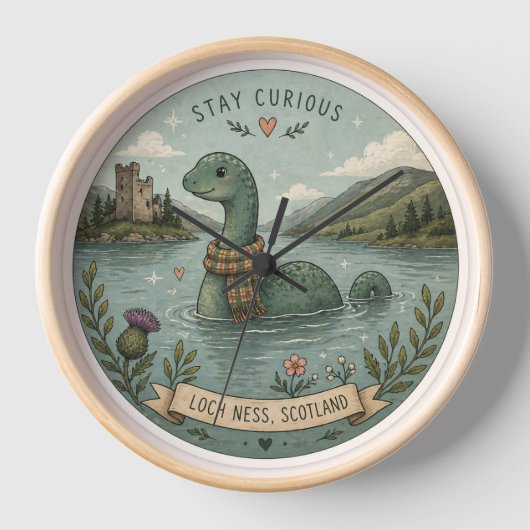 Blijf Nieuwsgierig Knus Cryptid Nessie Loch Ness M (Voorkant)